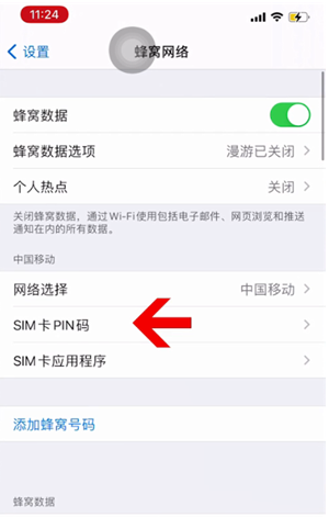 深泽苹果14维修网分享如何给iPhone14的SIM卡设置密码 