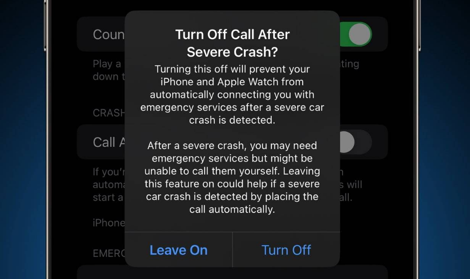 深泽苹果14维修分享 iPhone 14 和 Apple Watch 上关闭崩溃检测 