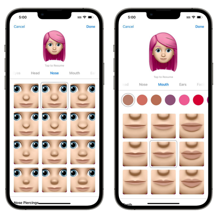 深泽苹果手机维修分享​iOS 16中的拟我表情有了哪些变化和升级 